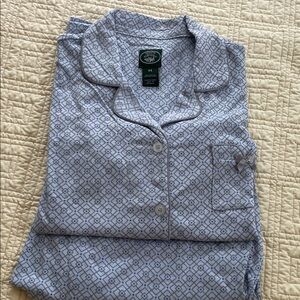 Laura Ashley Blue Patterned Pajama Set